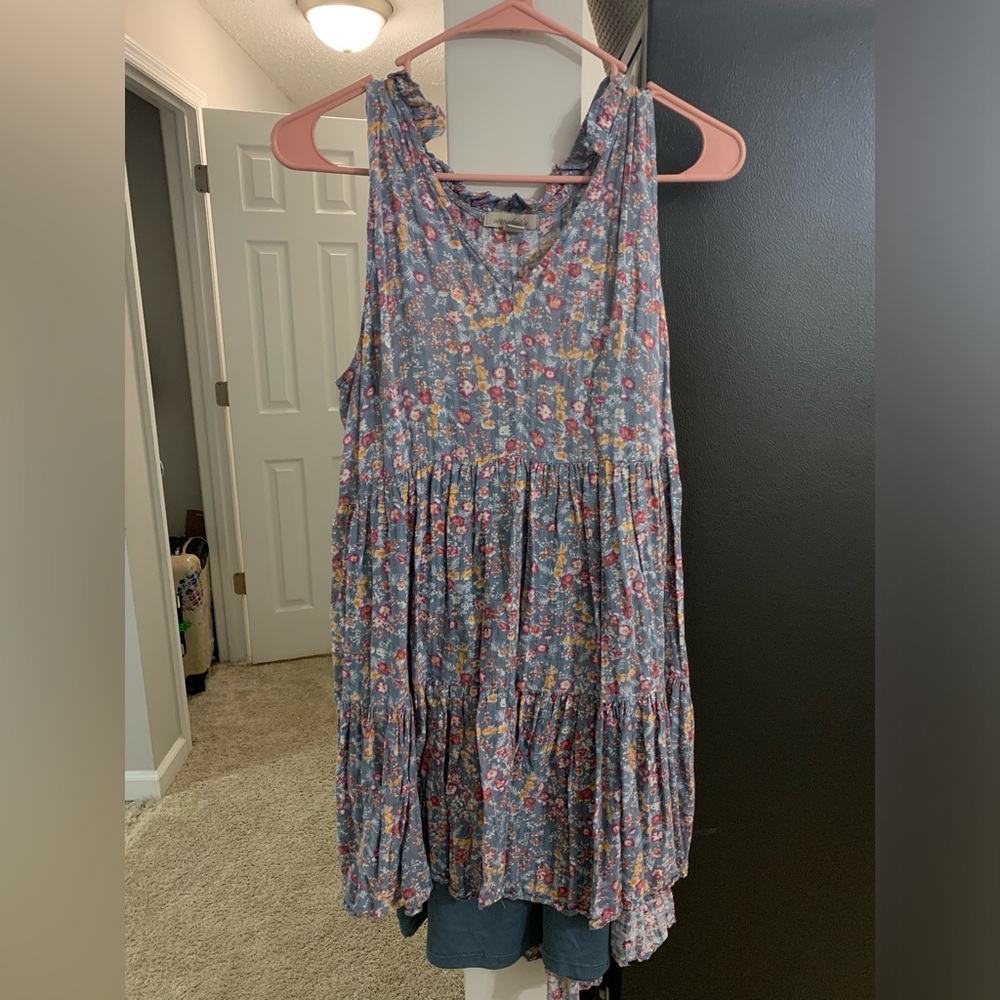 L Blue Flower Dress